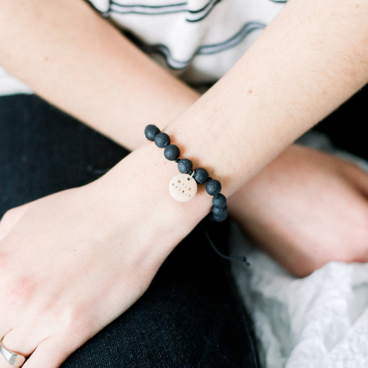 First Snow Lava Bead Scent-Diffuser Bracelet - Wild Spirit