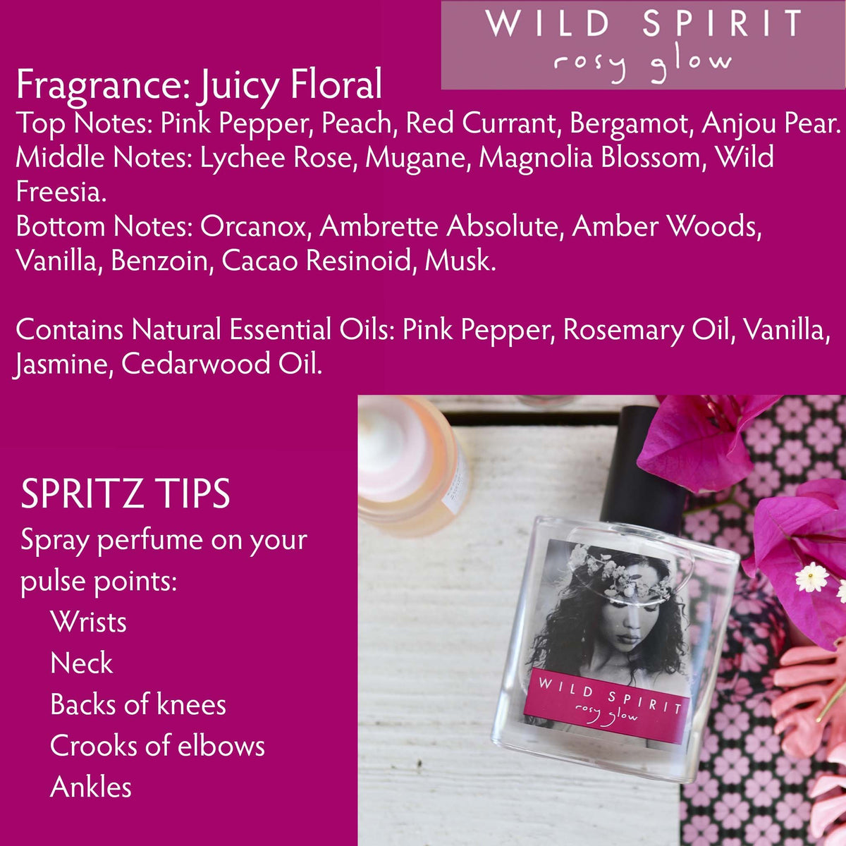 Rosy Glow Eau de Parfum Spray - Wild Spirit